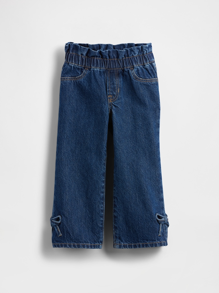 Baby & Toddler Bow Split-Hem Stride Jeans