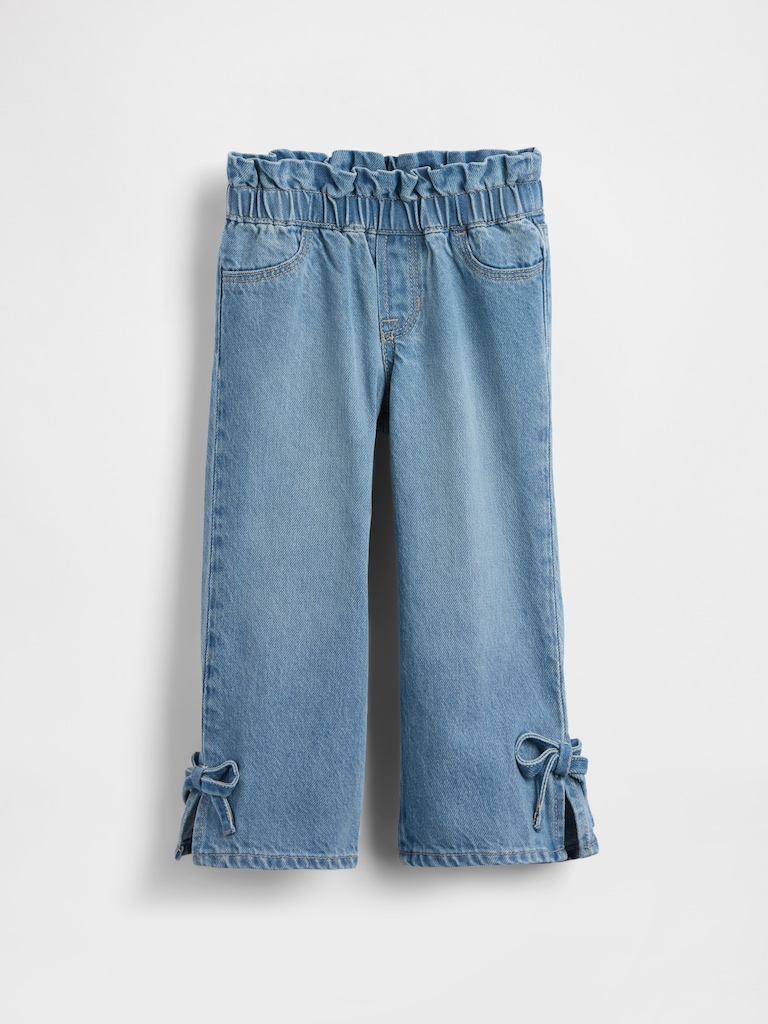 Baby & Toddler Bow Split-Hem Stride Jeans