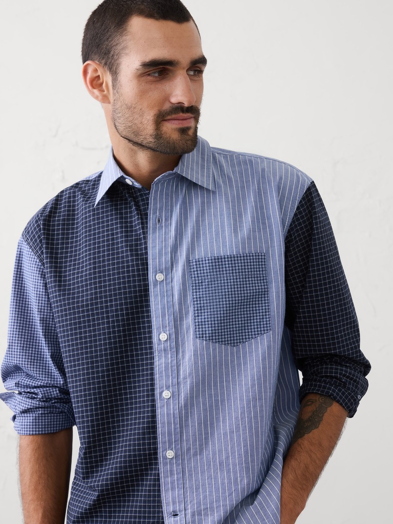 Relaxed-Fit Patchwork Shirt