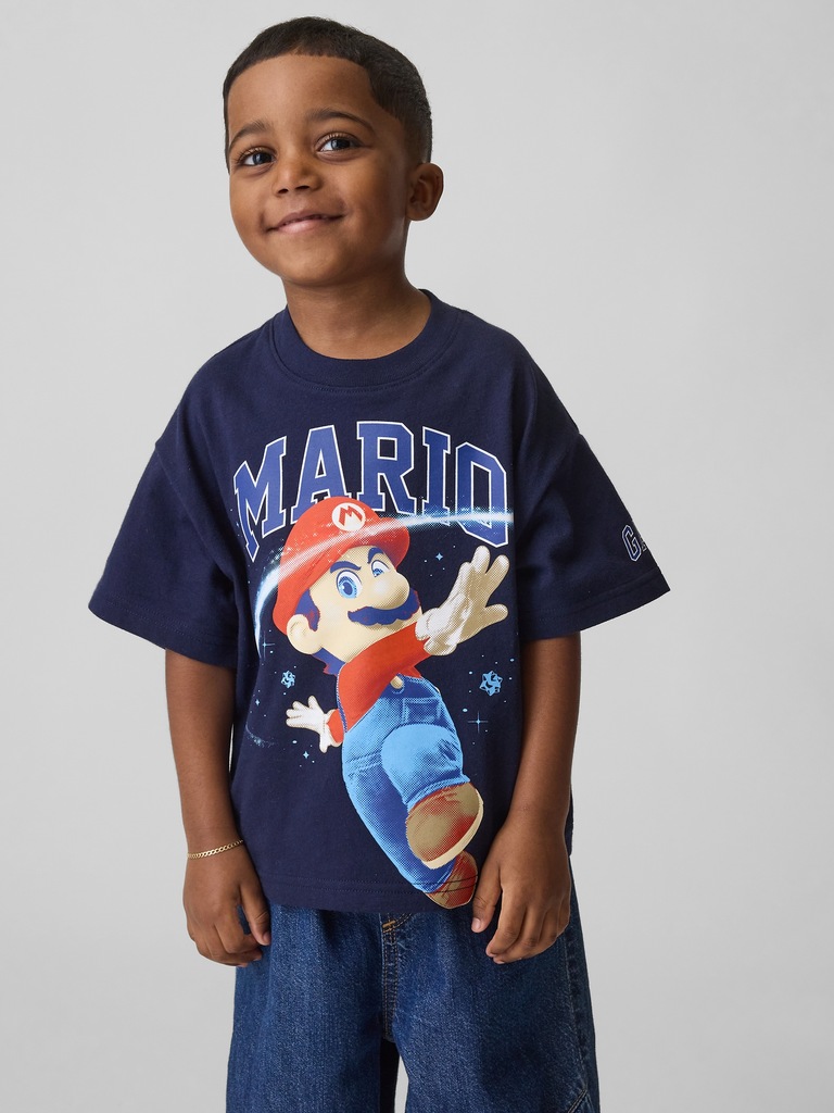 Toddler Super Mario Oversized Graphic T-Shirt