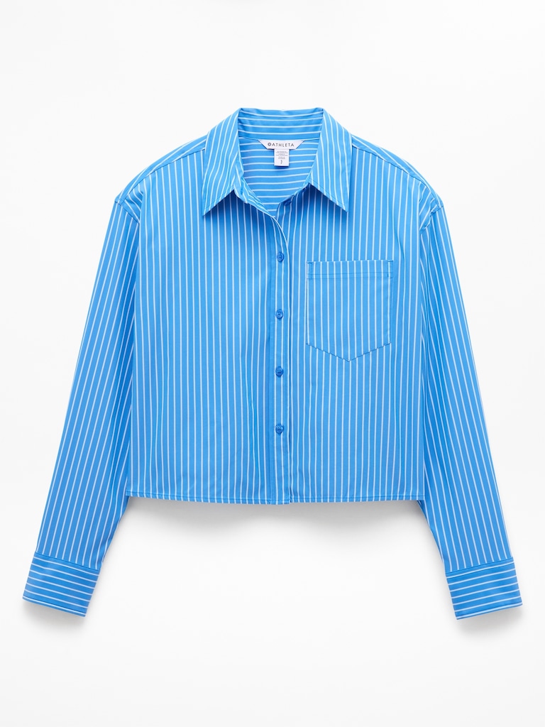 Midday Cropped Poplin Shirt