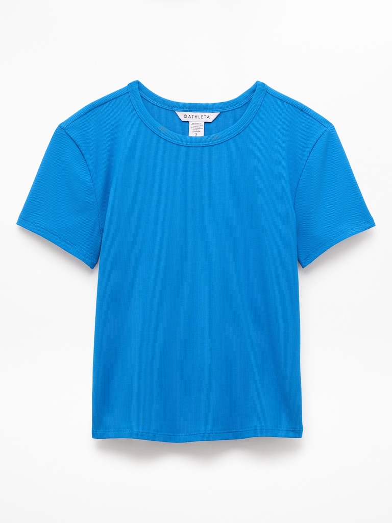 Signature Rib Crop Tee