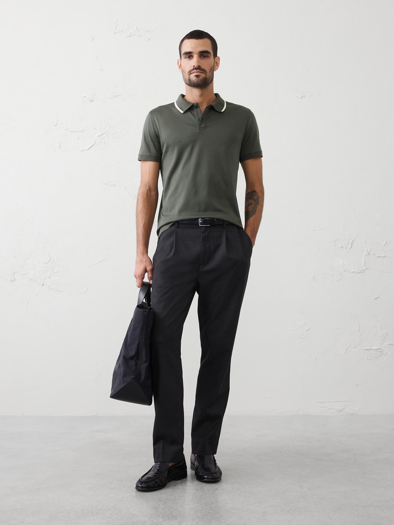 Slim-Fit Luxe Touch Tipped Polo