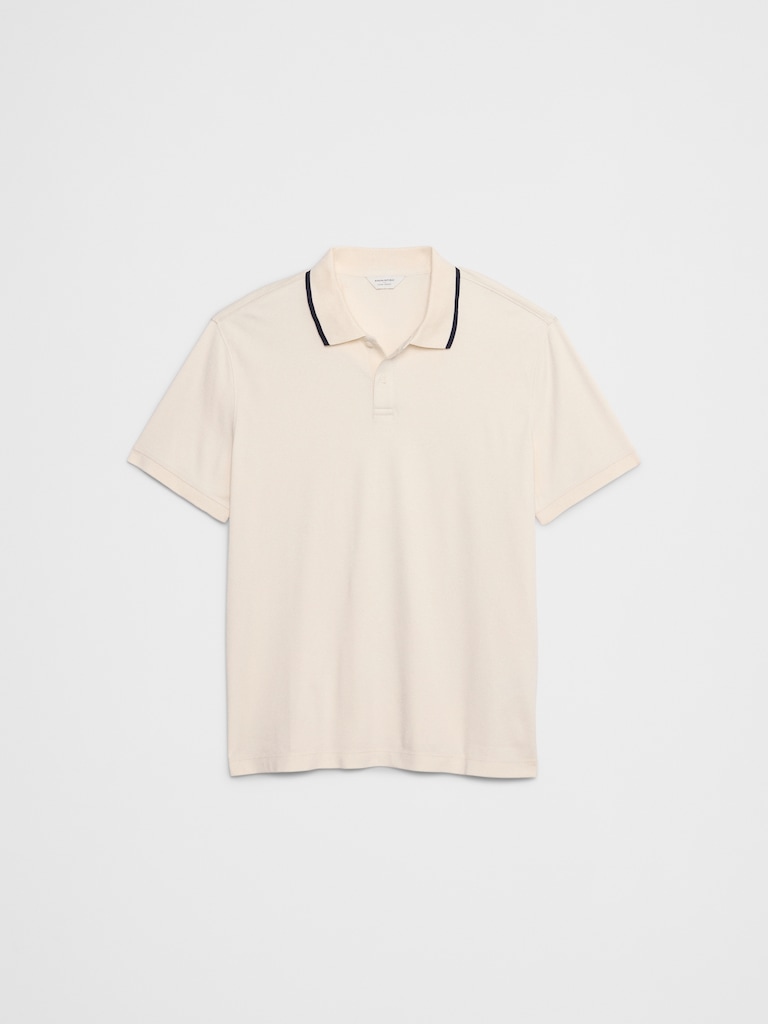 Standard-Fit Luxe Touch Tipped Polo