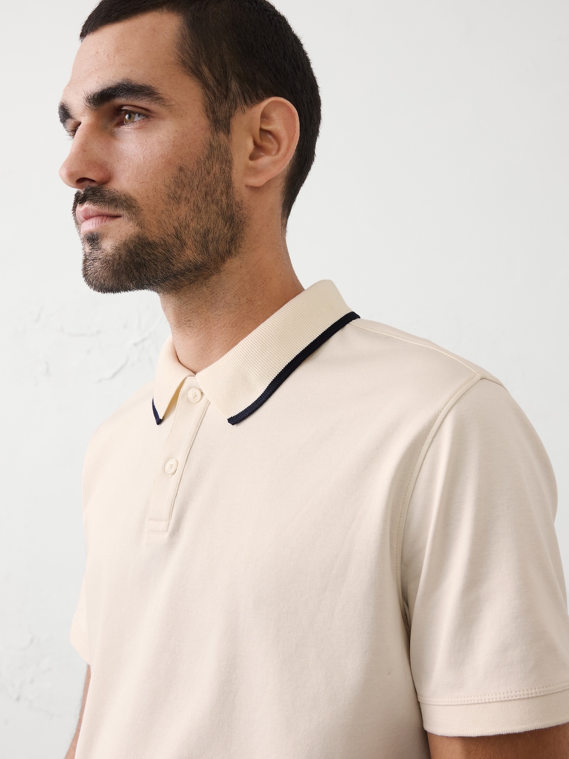 Standard-Fit Luxe Touch Tipped Polo