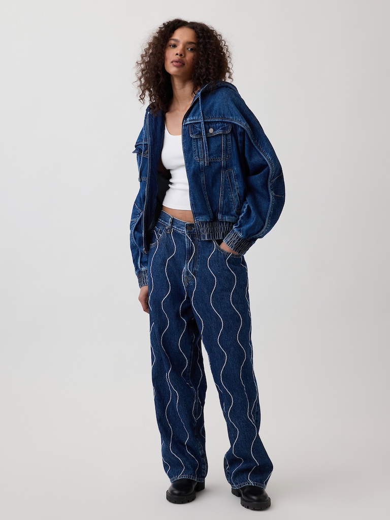 Gap × HFR Embroidered Baggy Jeans by Daveed Baptiste