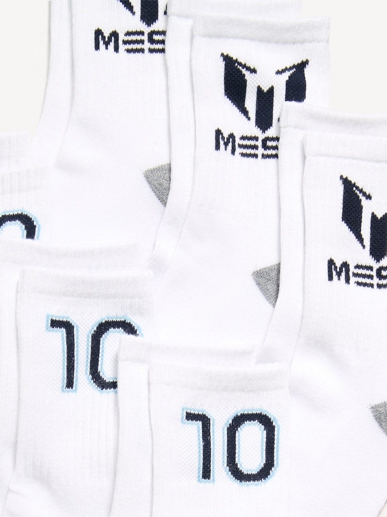 Messi™ Gender-Neutral Crew Socks 6-Pack for Kids