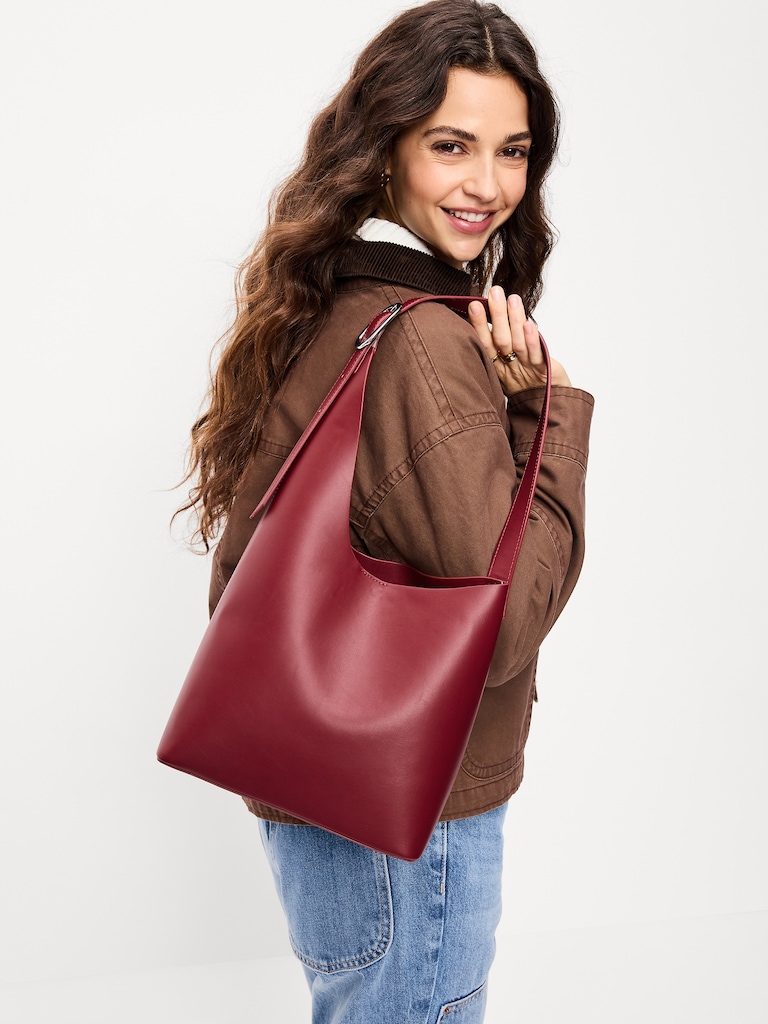 Asymmetrical Structured Tote Bag