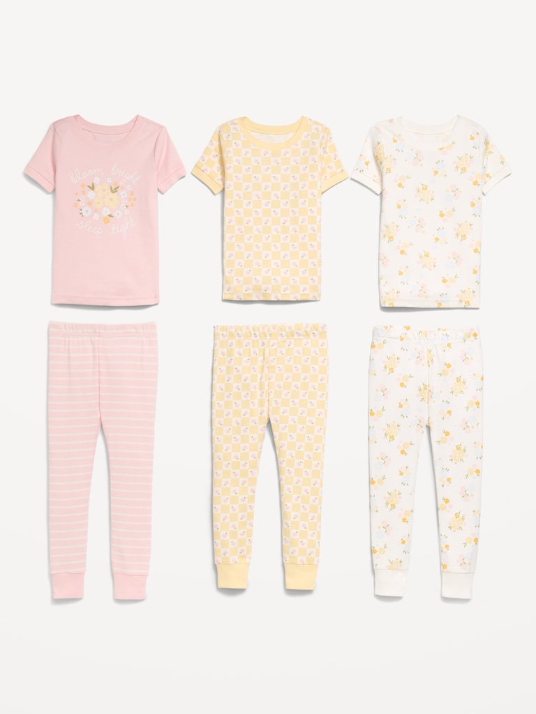 Snug-Fit Graphic Pajama 6-Piece for Toddler & Baby