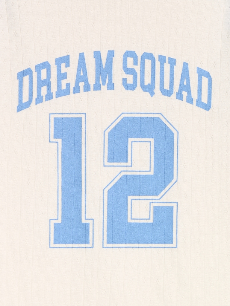 Short-Sleeve Pointelle Sleep Top