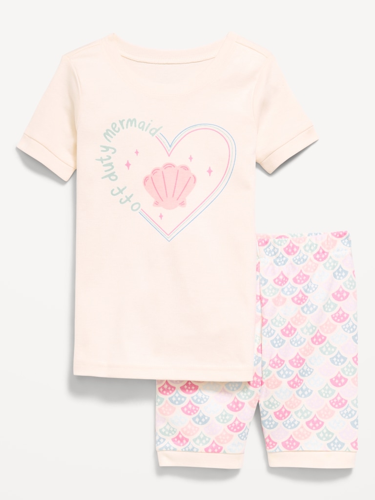 Printed Snug-Fit Pajama Set for Toddler & Baby