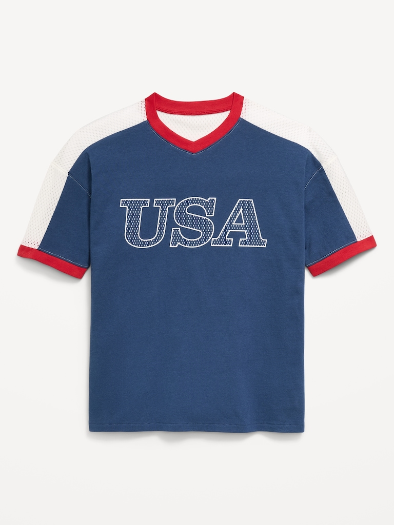 Oversized Short-Sleeve Graphic T-Shirt for Boys