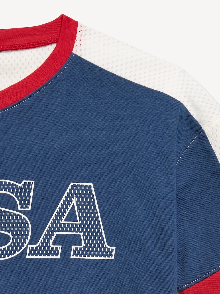 Oversized Short-Sleeve Graphic T-Shirt for Boys