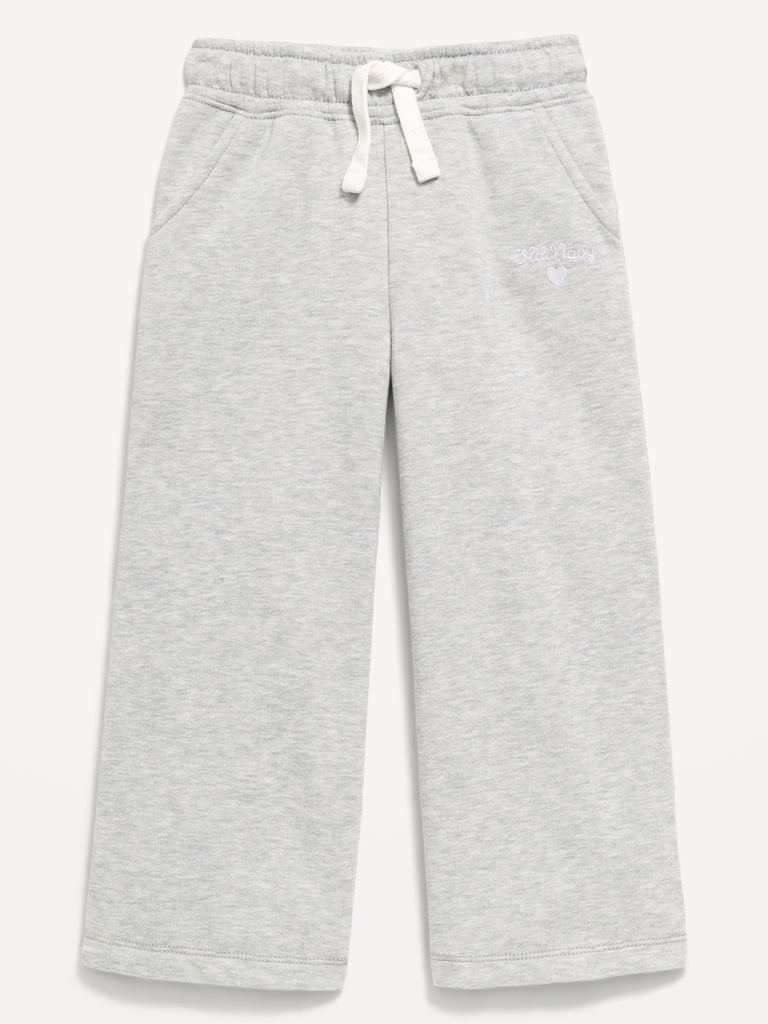 Logo-Graphic Wide-Leg Sweatpants for Toddler Girls