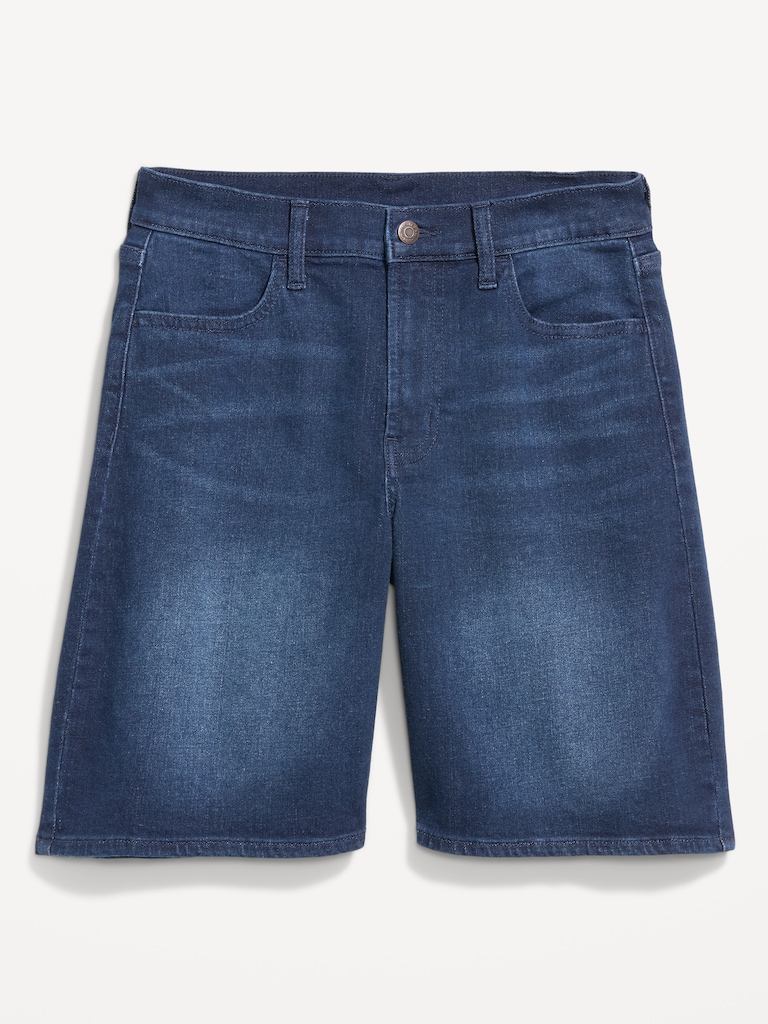 High-Waisted Wow Bermuda Jean Shorts -- 9-inch inseam