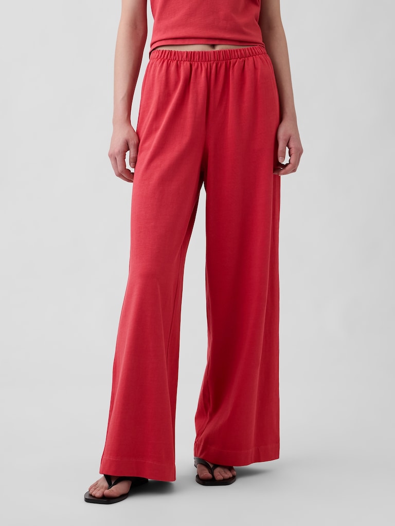 Knit Wide-Leg Pants
