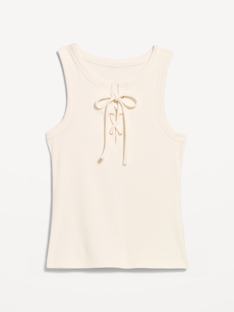 Lace-Up Tank Top
