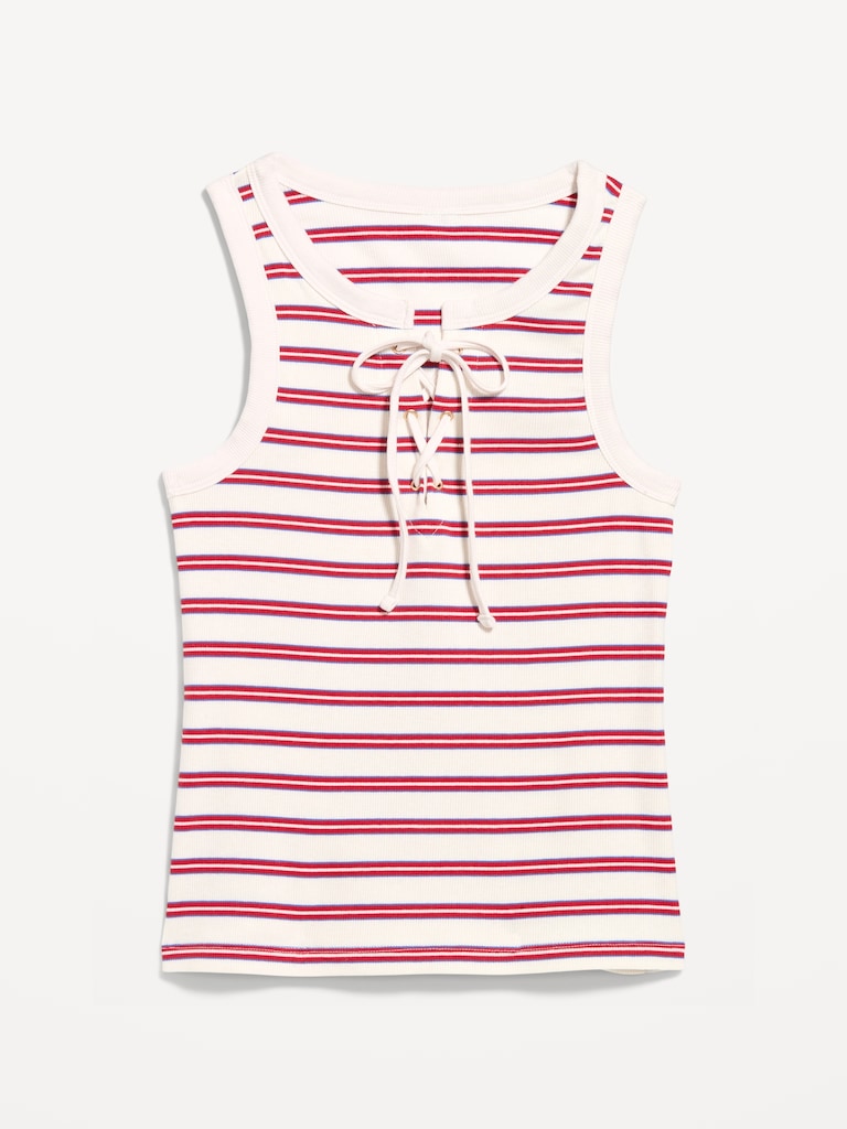 Lace-Up Tank Top
