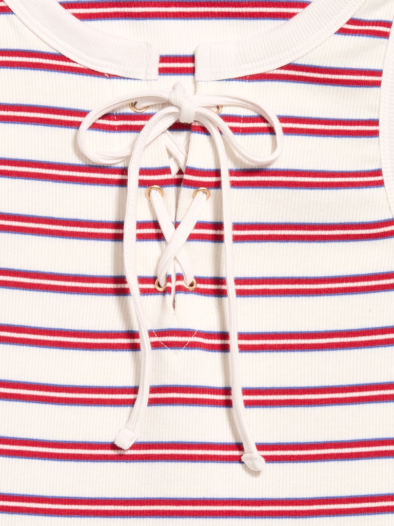 Lace-Up Tank Top