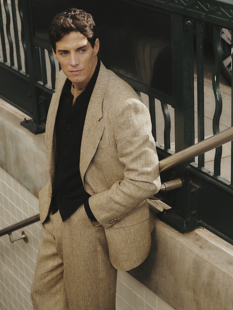 Relaxed Italian Linen Suit Jacket