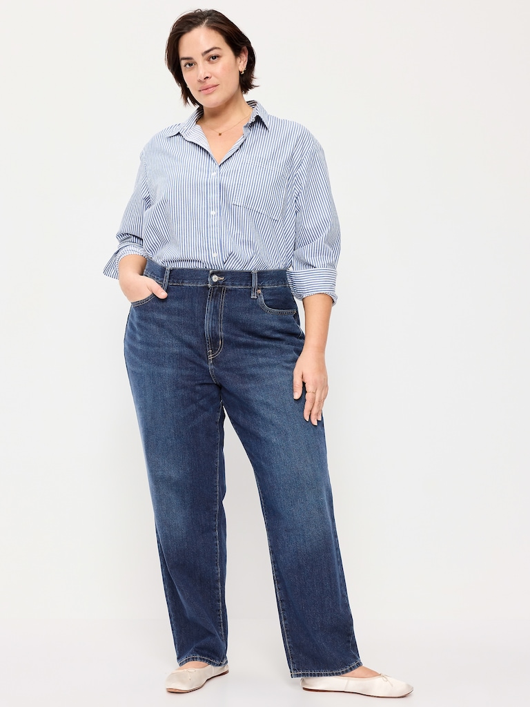 High-Waisted OG Loose Rigid Jeans