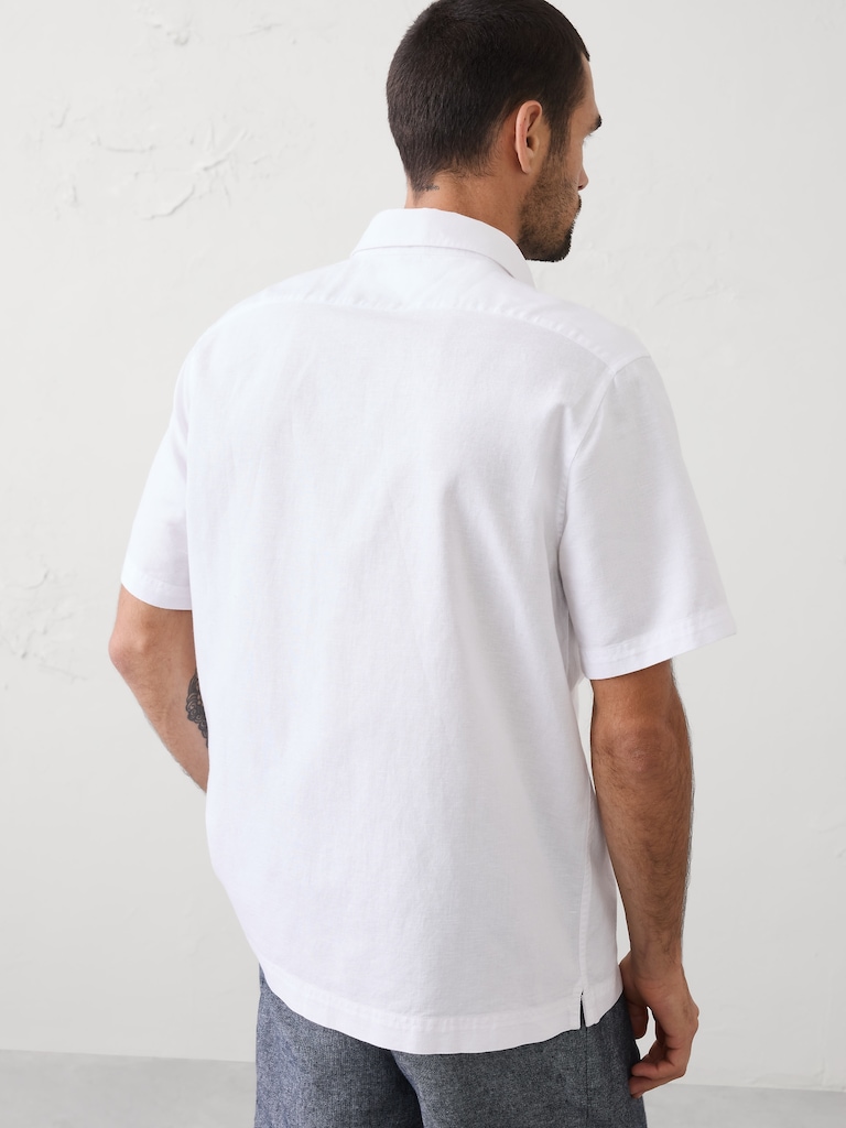 Standard-Fit Linen-Blend Shirt