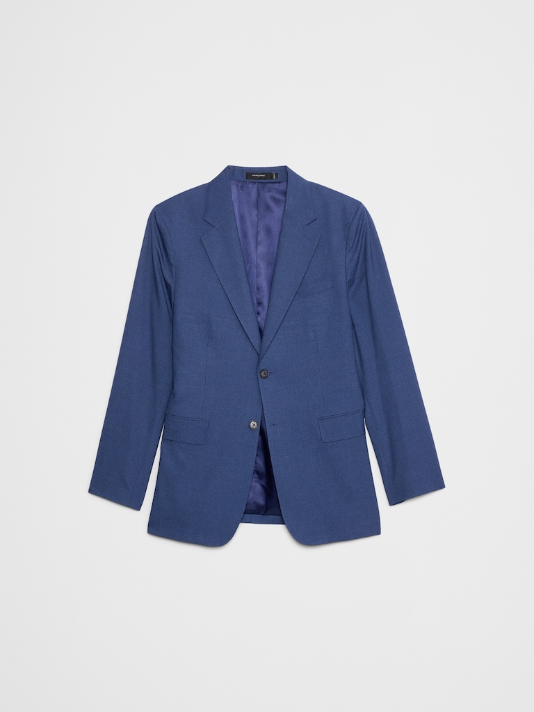 Tailored-Fit Mini Check Suit Jacket