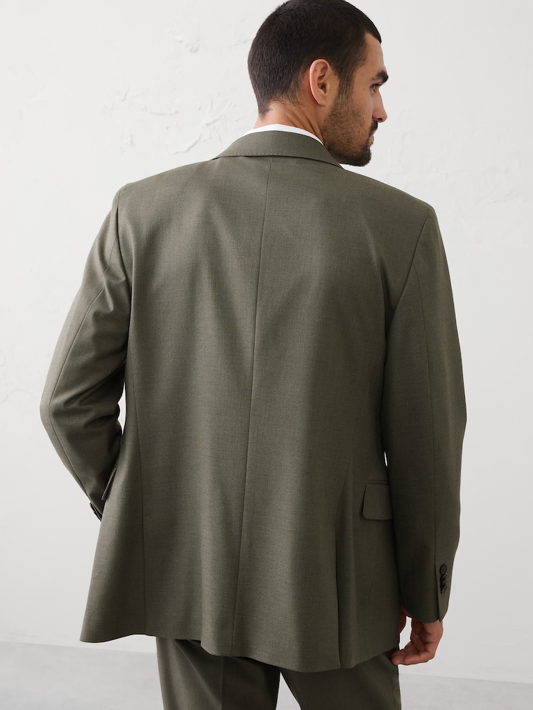 Tailored-Fit Sharkskin Suit Jacket