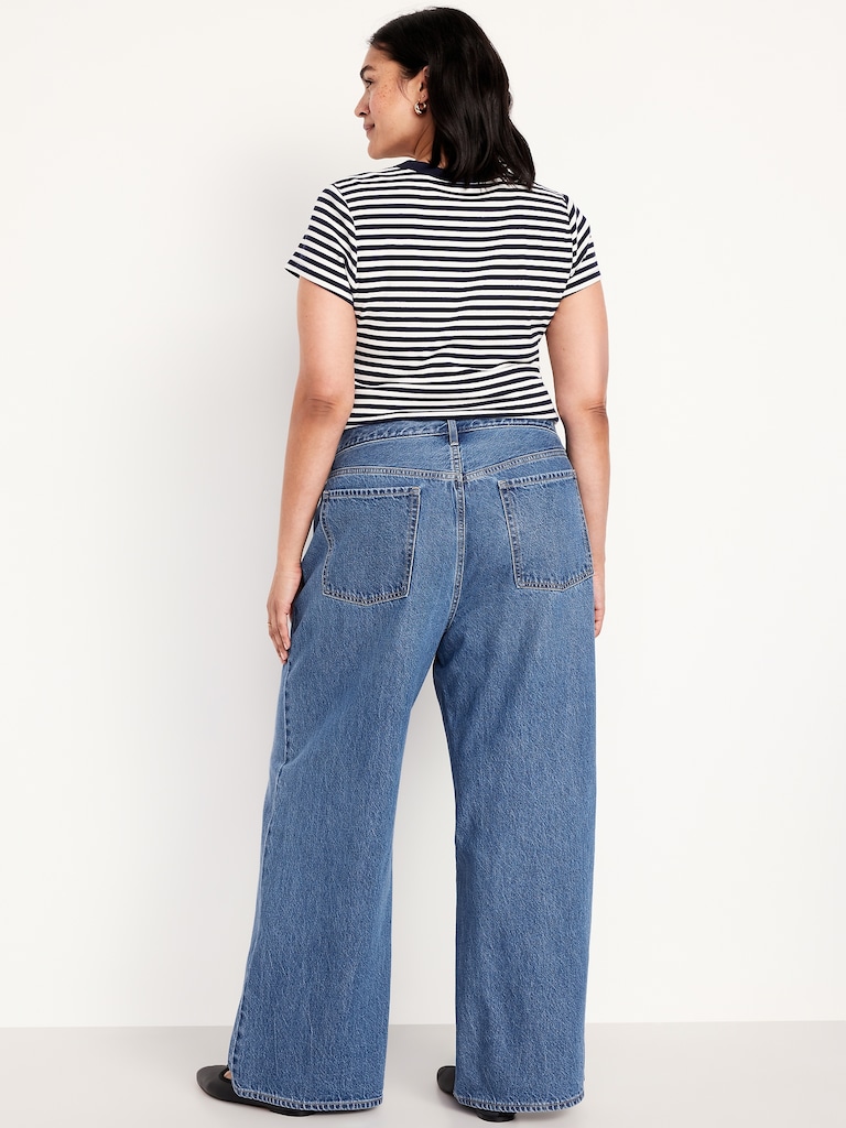 Mid-Rise Wow Baggy Wide-Leg Jeans