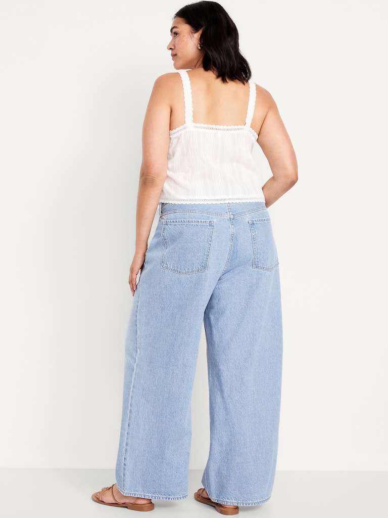 Mid-Rise Wow Baggy Wide-Leg Jeans