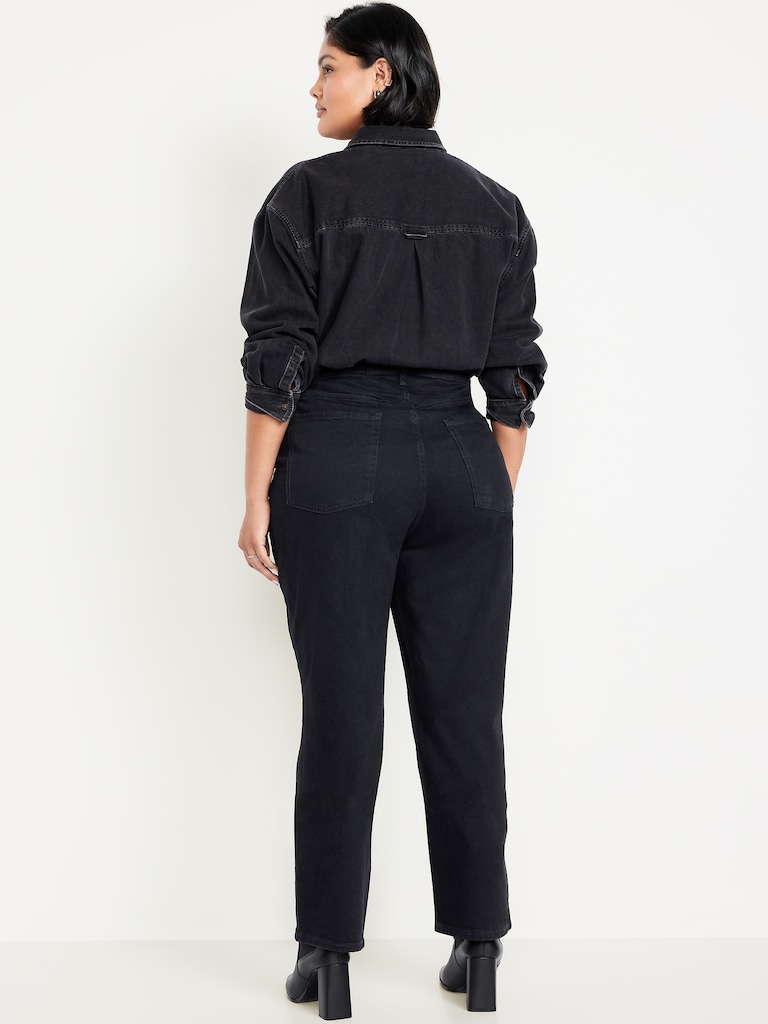 Curvy Extra High-Waisted Straight Jeans