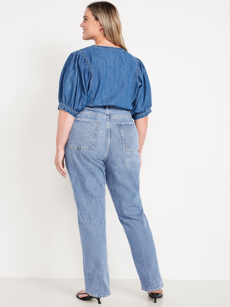 Extra High-Waisted Straight Jeans