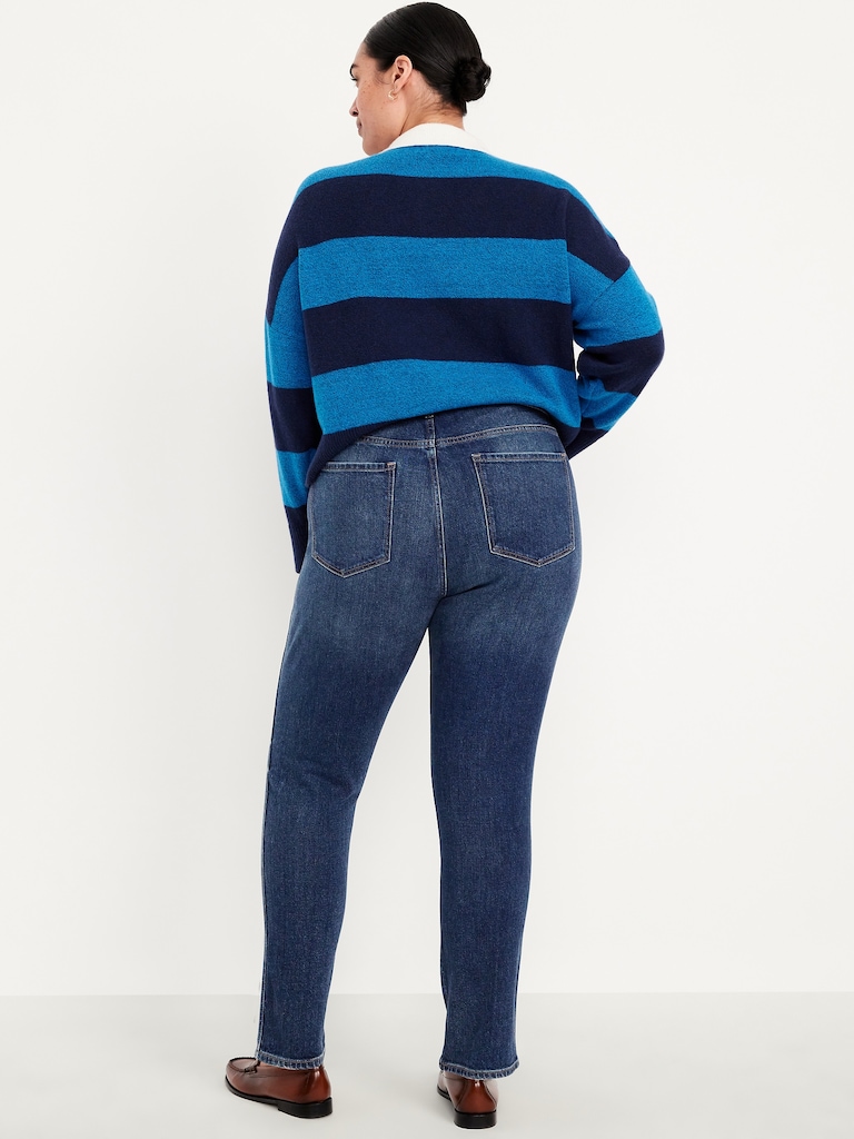 High-Waisted Vintage Slim Jeans