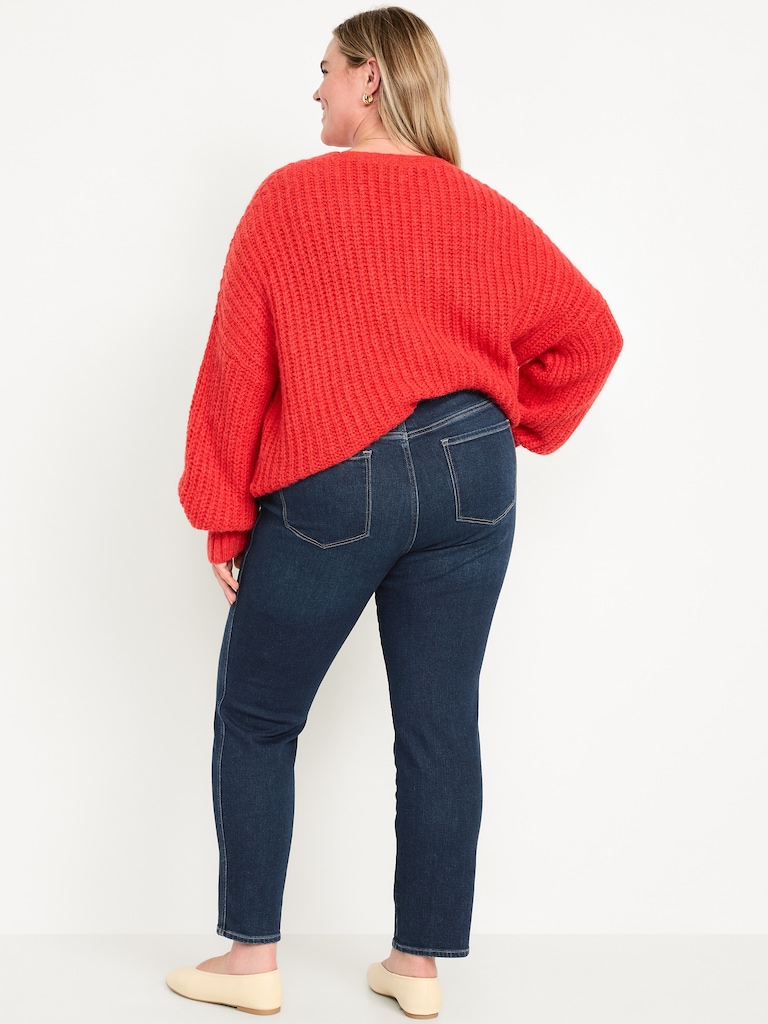 High-Waisted Slim Jeans