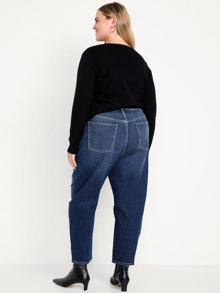 High-Waisted Wow Barrel Ankle Jeans