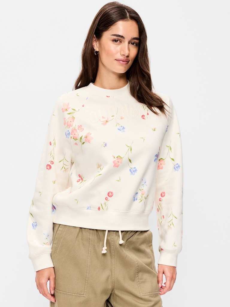 Vintage Crew-Neck Logo-Graphic Sweatshirt