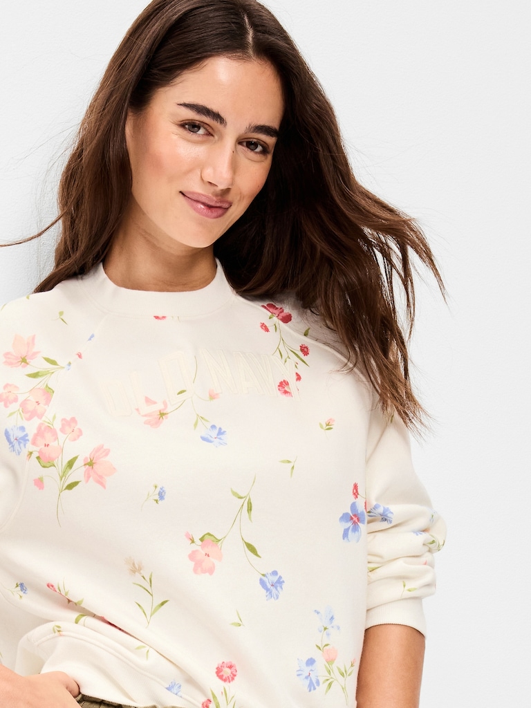 Vintage Crew-Neck Logo-Graphic Sweatshirt