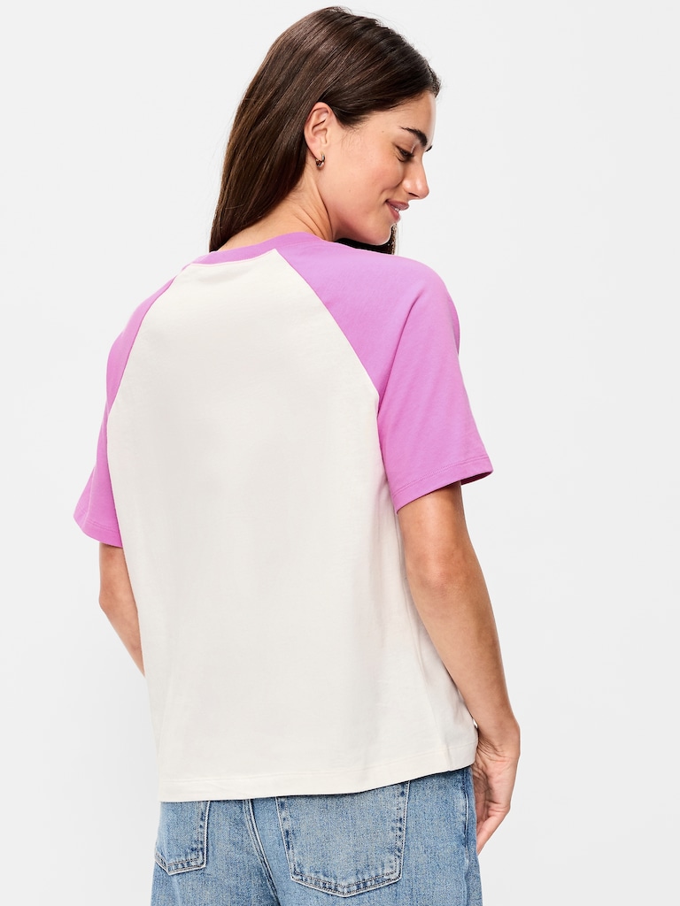 Vintage Crew-Neck Raglan T-Shirt