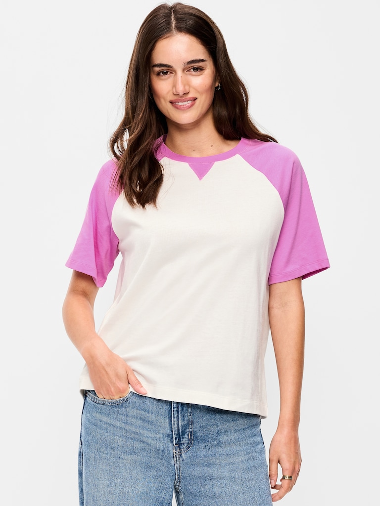 Vintage Crew-Neck Raglan T-Shirt