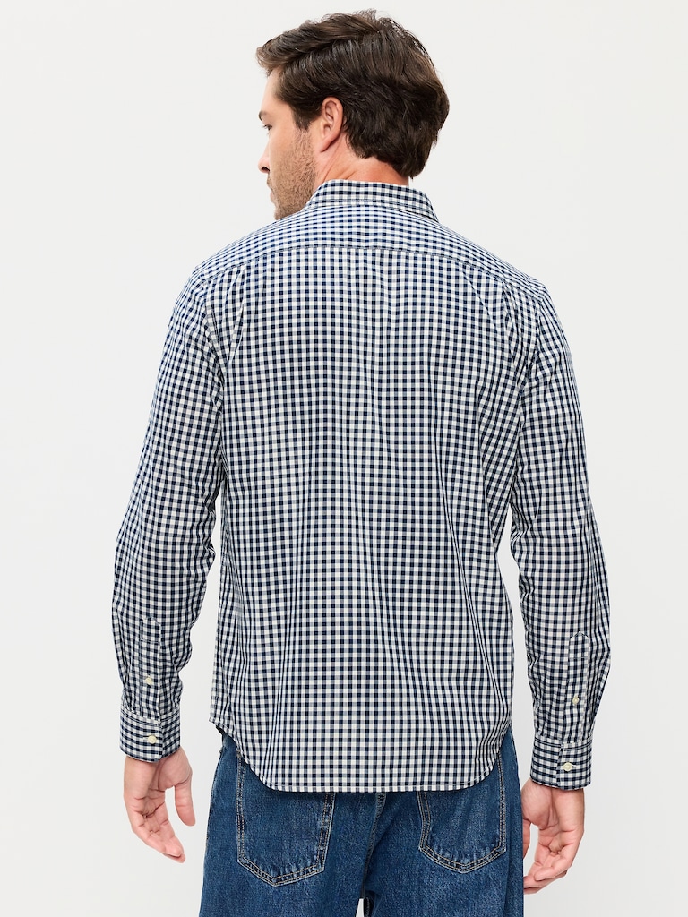 Classic Fit Everyday Plaid Poplin Shirt