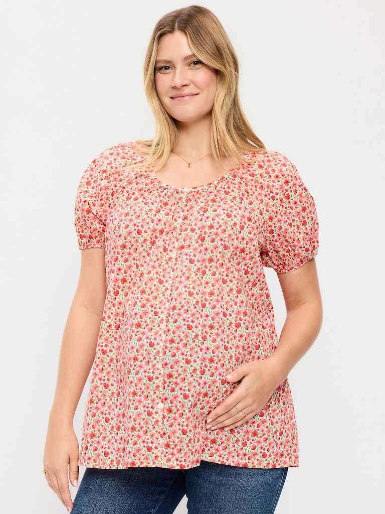 Maternity Airy Button-Down Top