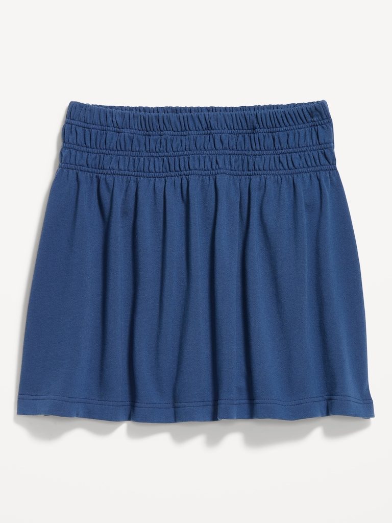 SoComfy Terry Smocked Mini Skirt