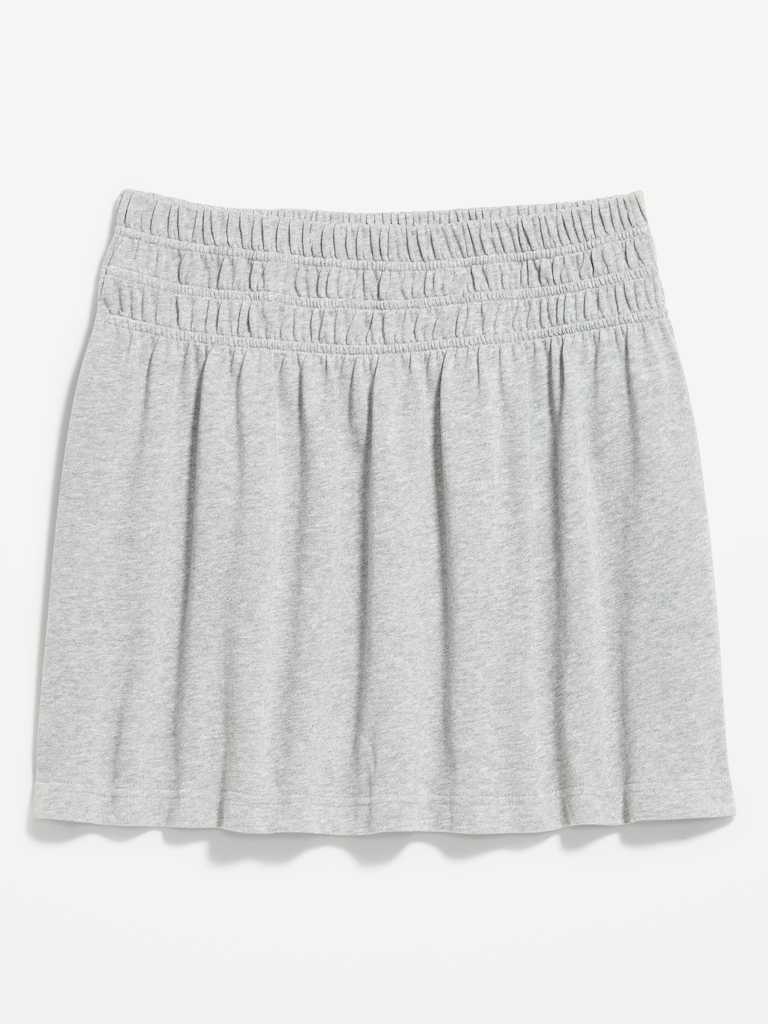 Smocked-Waist Mini Skirt