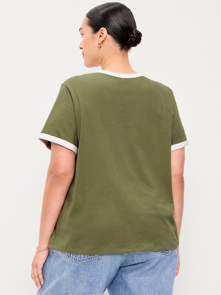 EveryWear Crew-Neck Graphic Ringer T-Shirt