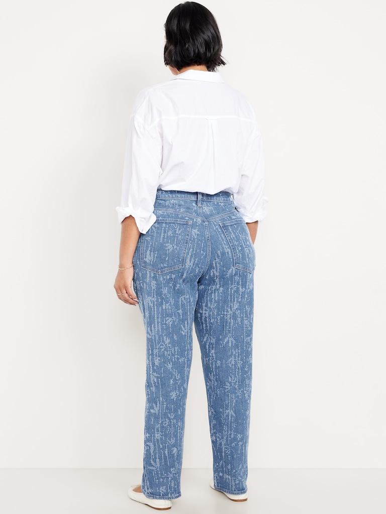 Curvy High-Waisted OG Loose Textured Jeans