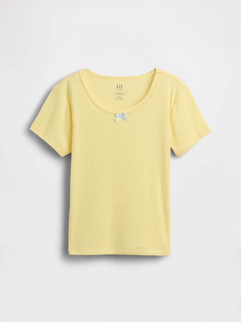 Kids Recycled Pointelle PJ T-Shirt
