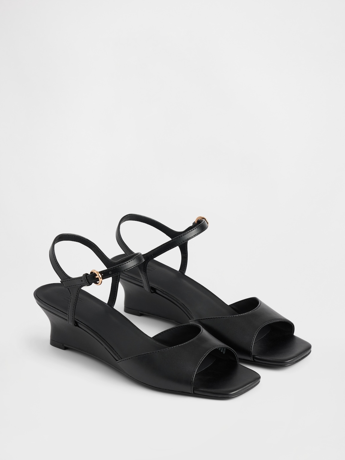 Vegan Leather Wedge Sandals