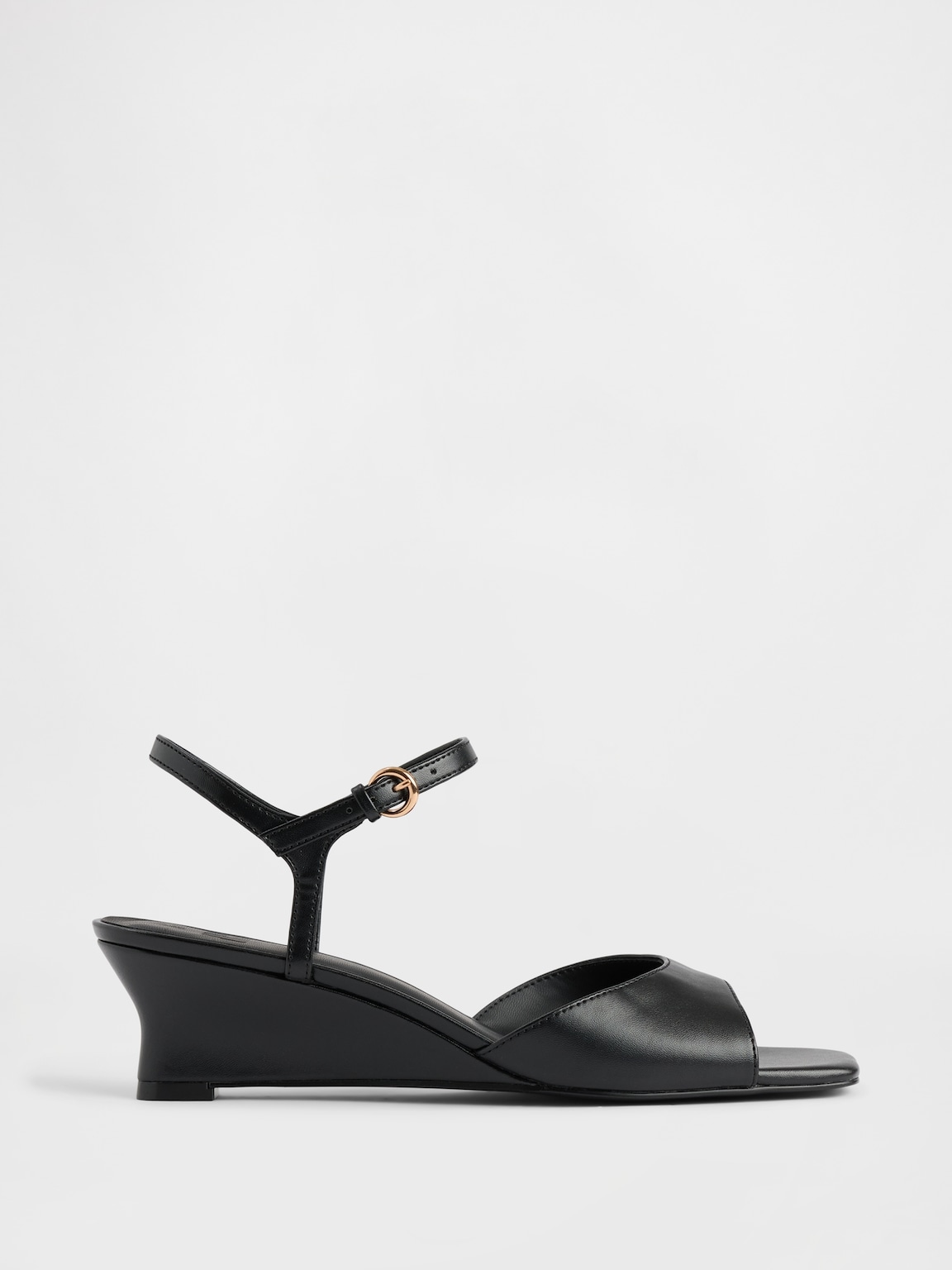 Vegan Leather Wedge Sandals