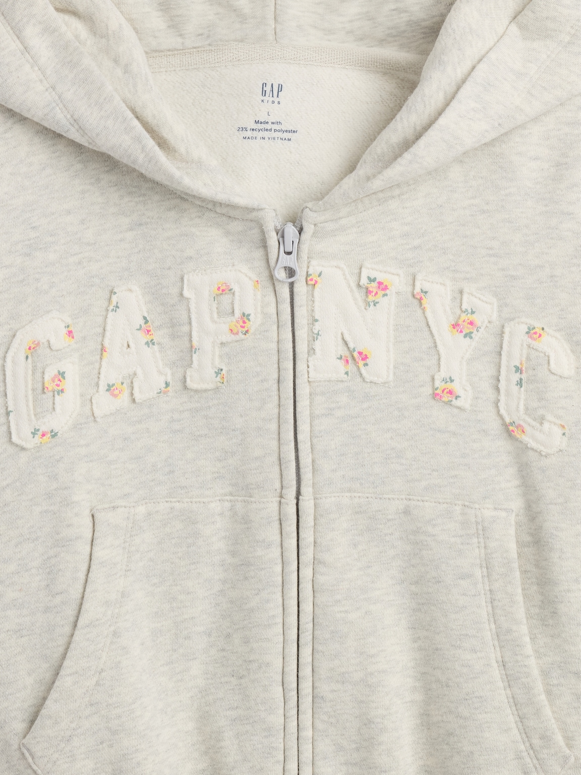 Kids VintageSoft Oversized Logo Zip Hoodie