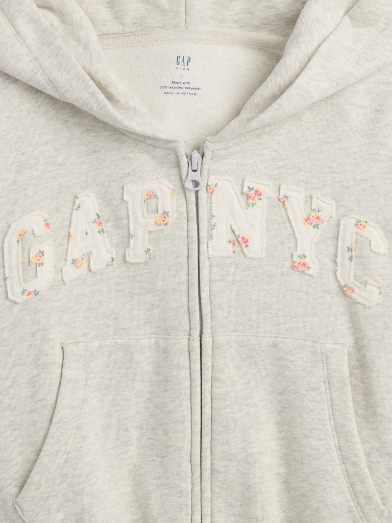 Kids VintageSoft Oversized Logo Zip Hoodie